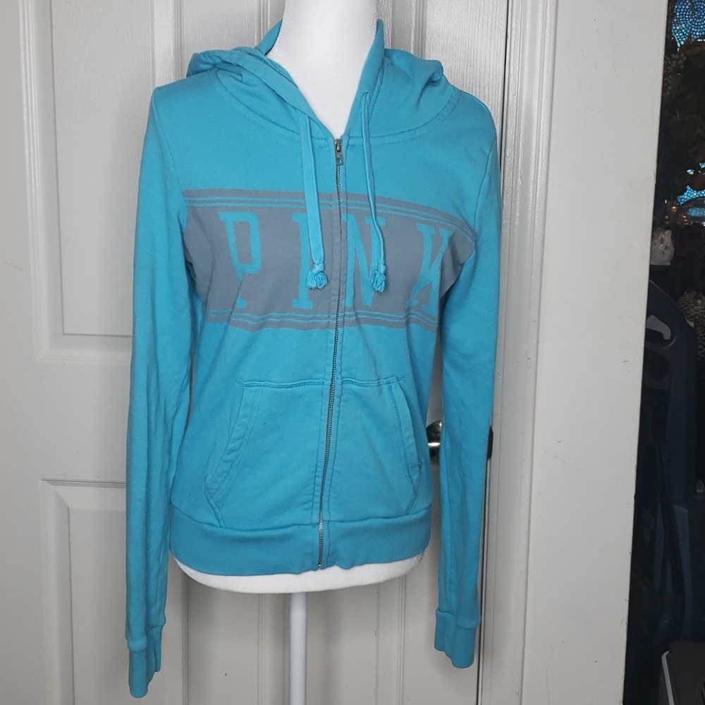 PINK Victoria's Secret Light Blue Hoodie Medium